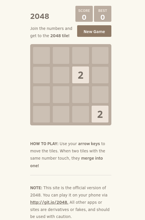 手机上的 2048